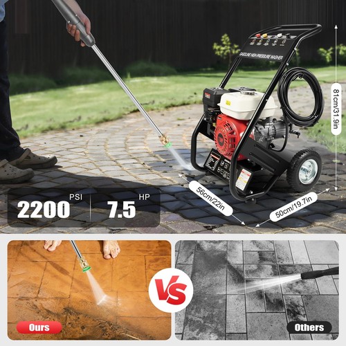 5hp petrol pressure washer - 7.5hp,